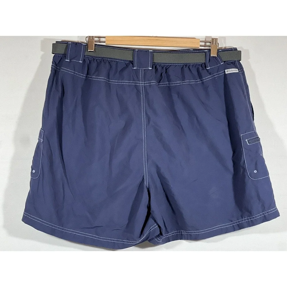 Columbia Cargo Shorts Mens 2XL Blue Hiking Gorpcore Outdoor Utility Trail